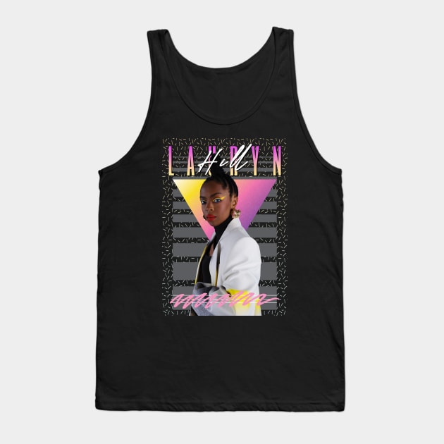 Ms. Lauryn Hill Retro Aesthetic Fan Art Tank Top by Madesu Art